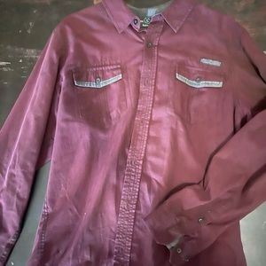 Burgundy men’s dress shirt
